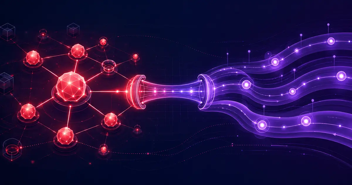 Graphe abstrait représentant des dépendances et des flux Angular